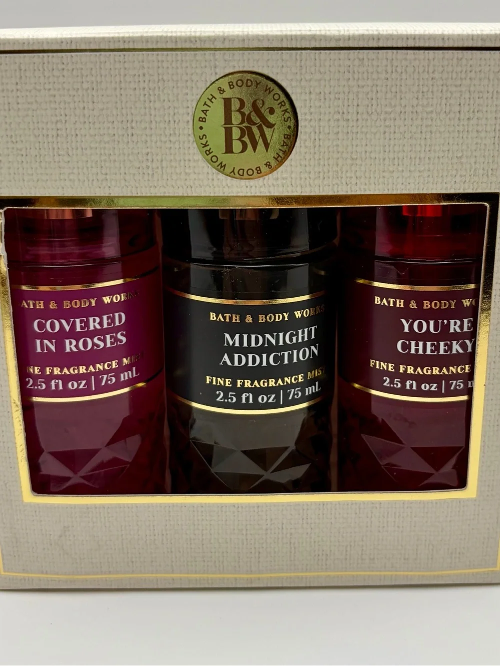 Bath & Body Works Fragrance Mist mini Trio - Burgundy, Black, Deep Red